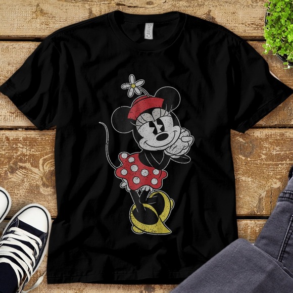 Disney Minnie Mouse Sweetheart Pose Unisex Tee Adult T-shirt Kid Shirt - Picture 1 of 2